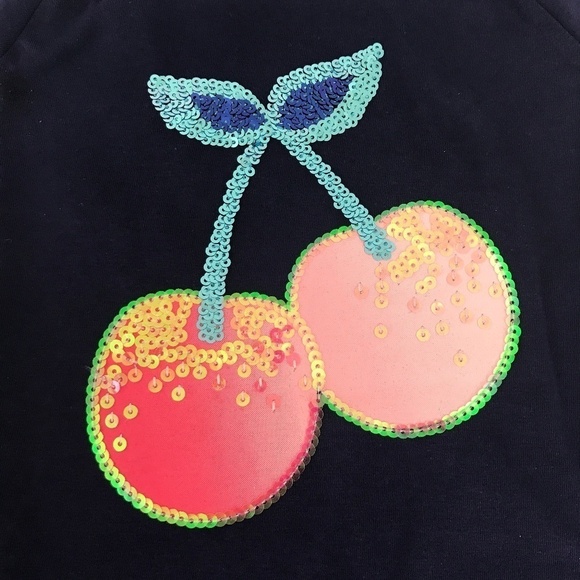 Gymboree Blue Sequined Cherry Shirt Size 4 XS - Picture 4 of 5